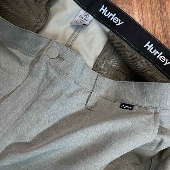 NWT Hurley Men’s Hybrid Walk Shorts Light Green Water Repel 4 Way Stretch Sz 40 - Picture 6 of 6